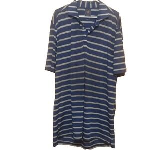 Donald Ross Sport Mens XL Striped Golf Performance Polo Shirt Poly Spandex Blend
